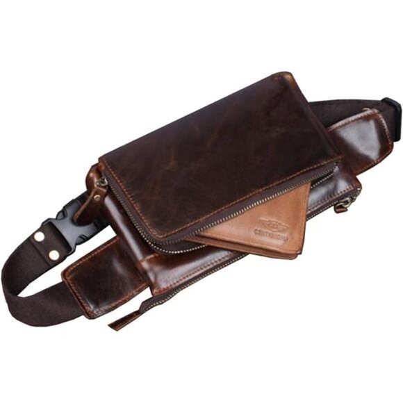 Brown Leather Waist Bag - Picture 6 of 6
